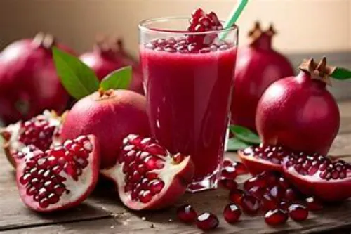 Pomogranate milk shake
